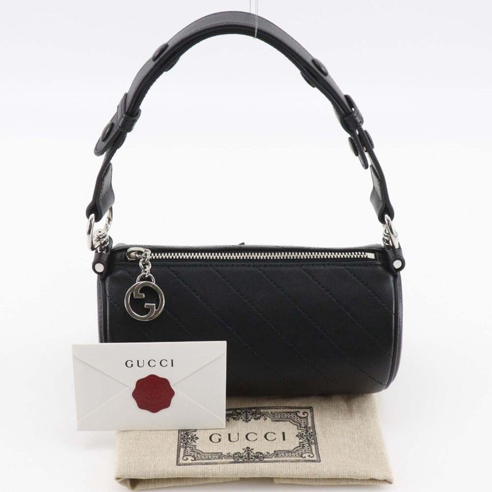 GUCCI Authentic Black Leather Shoulder Bag - Picture 16 of 16